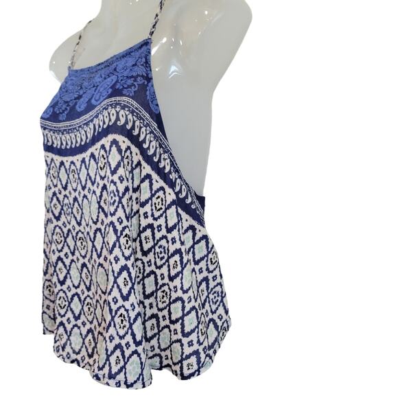 Free People Stevie Tribal Print Spaghetti Low Back Cami Tank Top Size Medium - Picture 4 of 9